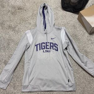 Nike Light Gray LSU Tigers Hoodie